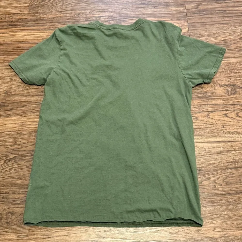 Gildan Softstyle Ring Spun John Lennon Short Sleeve T-Shirt Green Size Medium